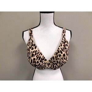 Ambrielle  Full Figure Every Day Coverage Underwire Bra Size 38DD Animal Print